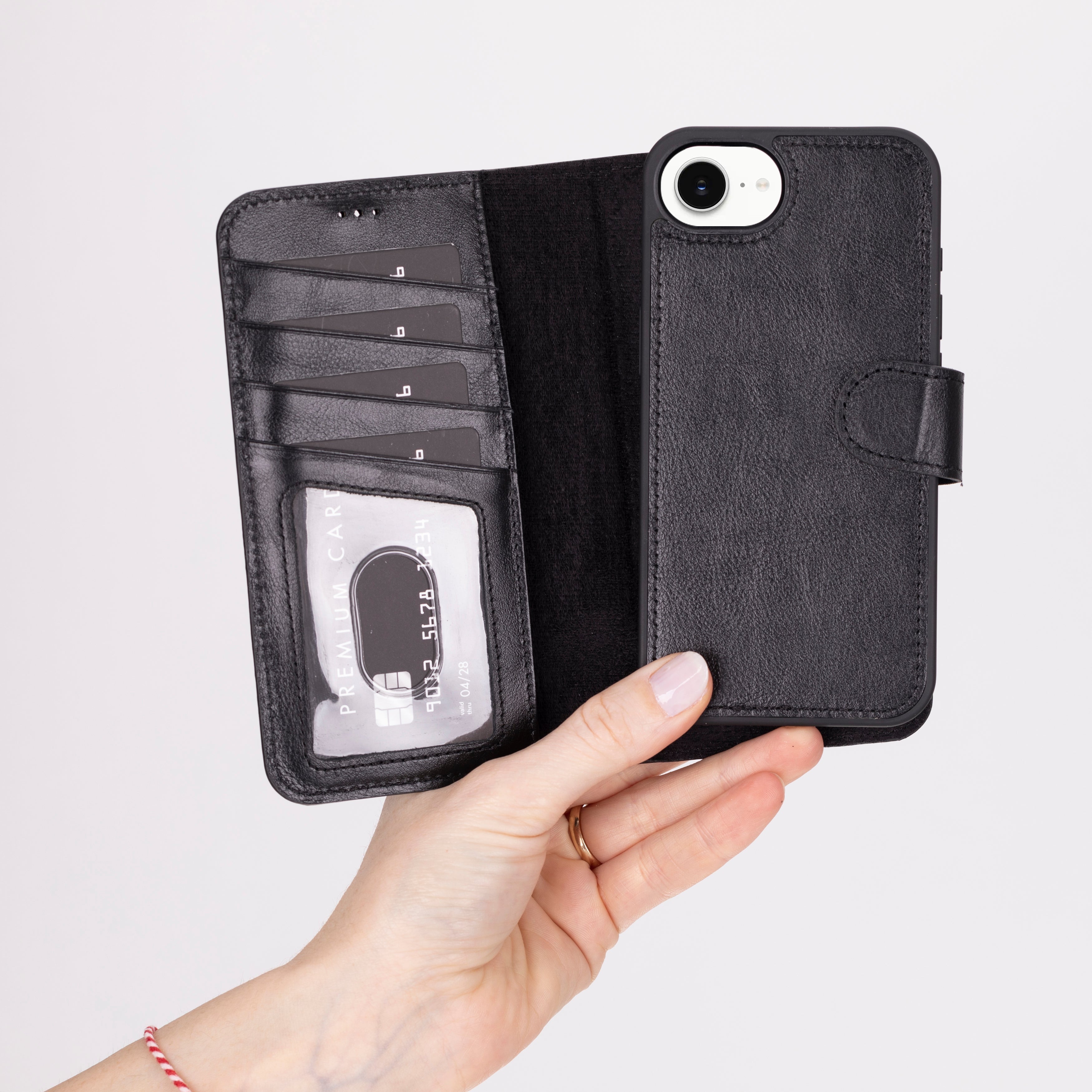 Magic iPhone 16E Leather Detachable Wallet Case