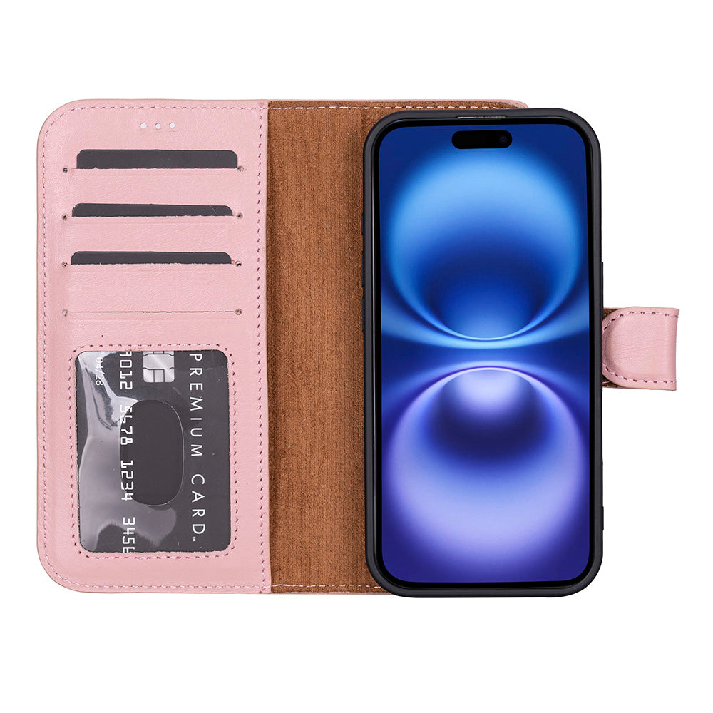 Magic iPhone 17 Genuine Leather Detachable Wallet Case