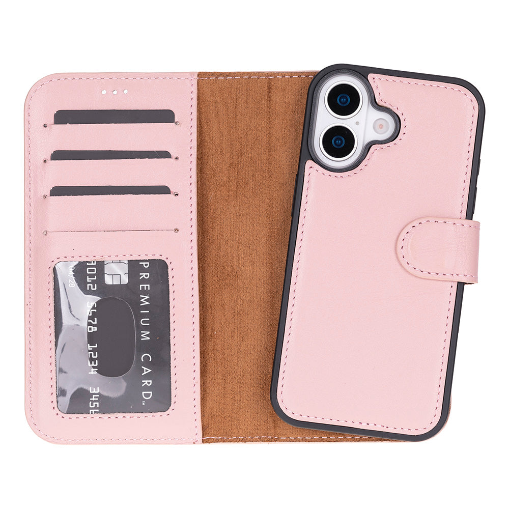 Magic iPhone 17 Genuine Leather Detachable Wallet Case
