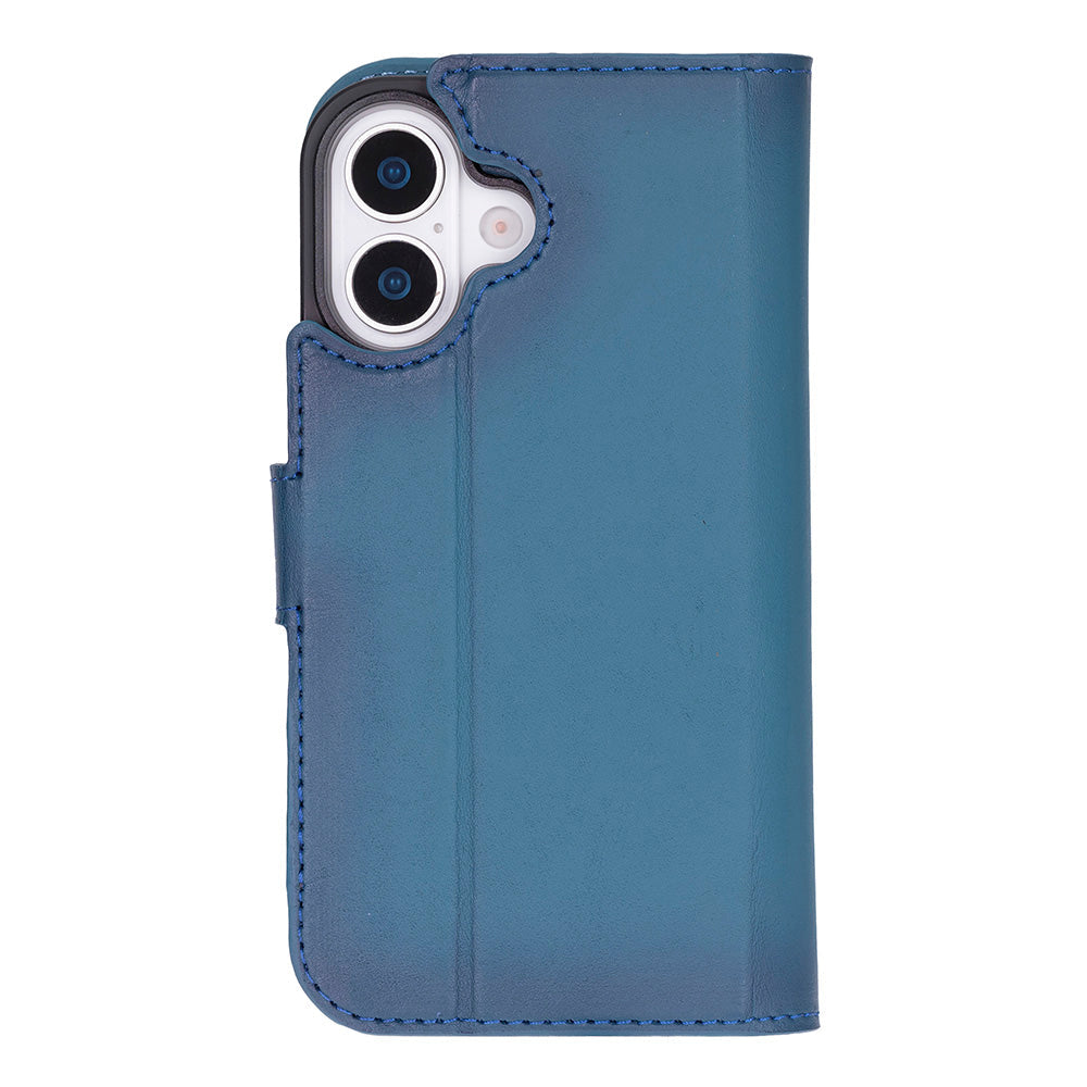 Magic iPhone 17 Detachable Genuine Leather Wallet Case