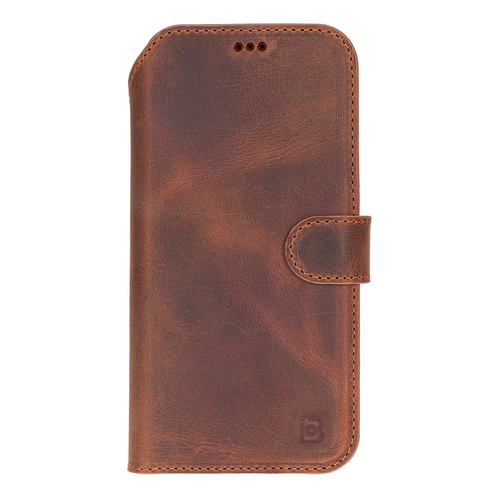 Magic iPhone 17 Pro Detachable Genuine Leather Wallet Case