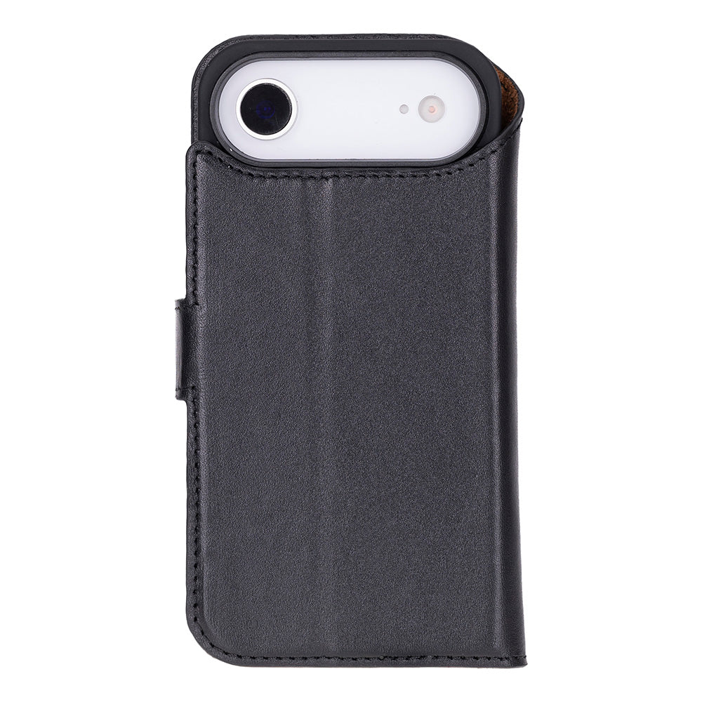 Magic iPhone 17 Air Detachable Genuine Leather Wallet Case