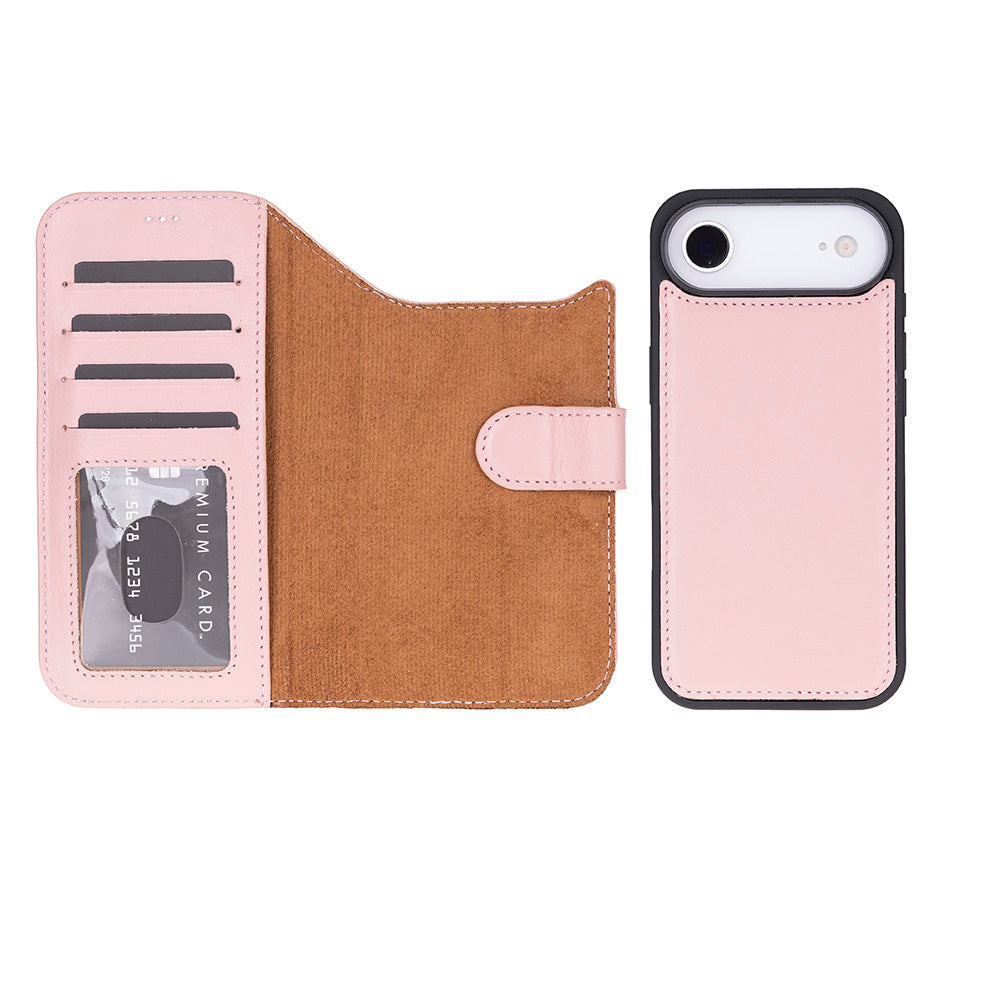 Magic iPhone 17 Air Genuine Leather Detachable Wallet Case