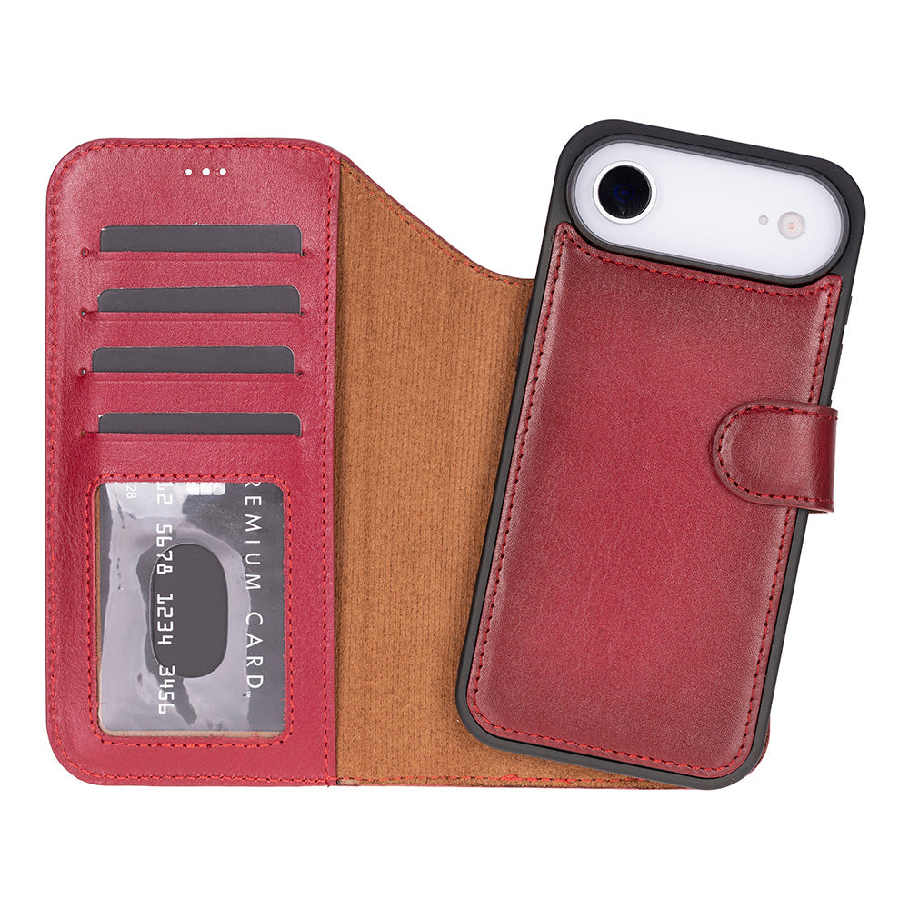 Magic iPhone 17 Air Genuine Leather Detachable Wallet Case