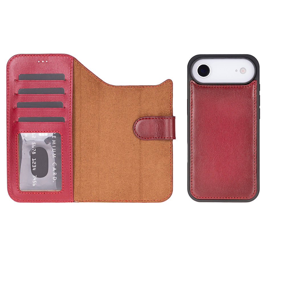 Magic iPhone 17 Air Genuine Leather Detachable Wallet Case
