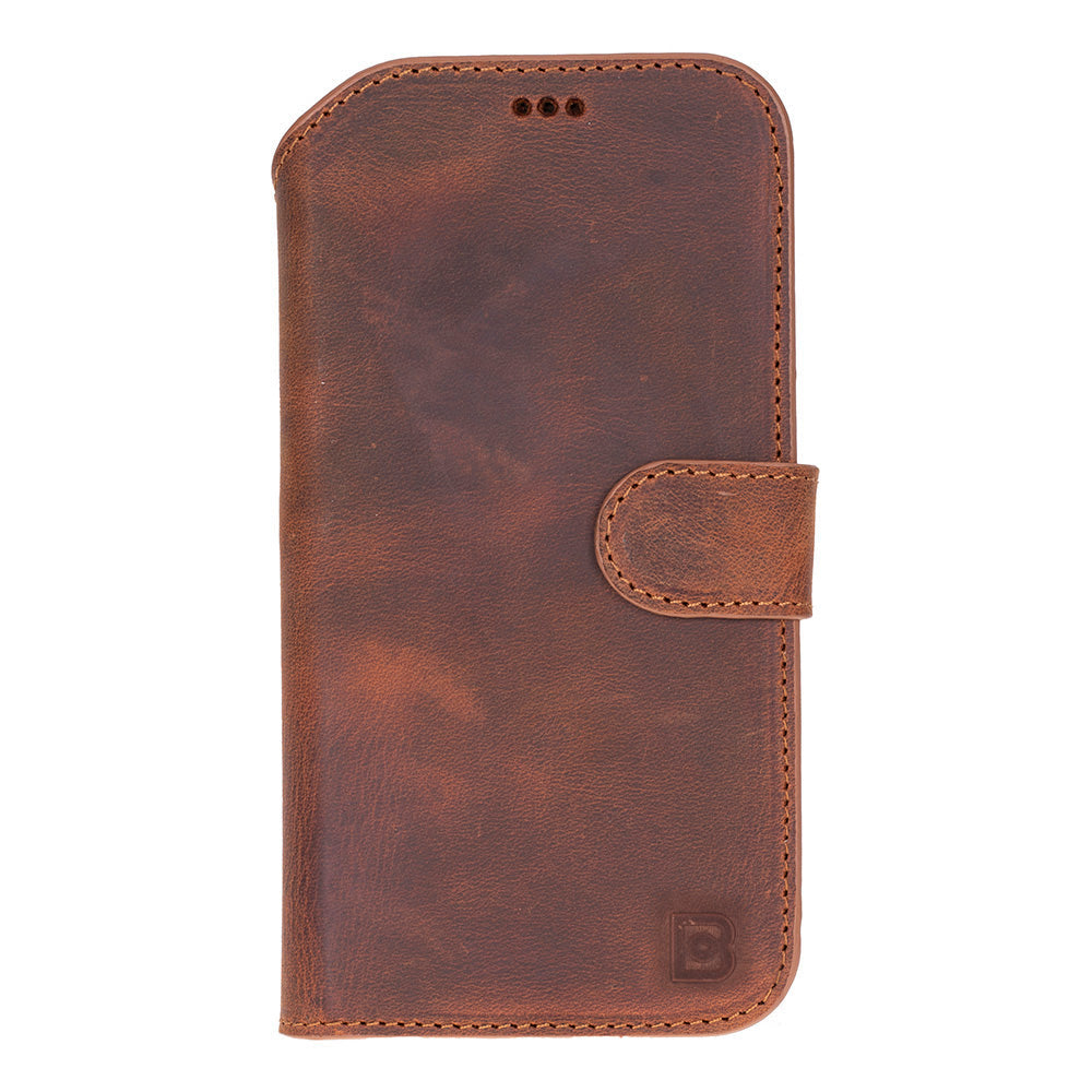 Magic iPhone 17 Air Detachable Genuine Leather Wallet Case