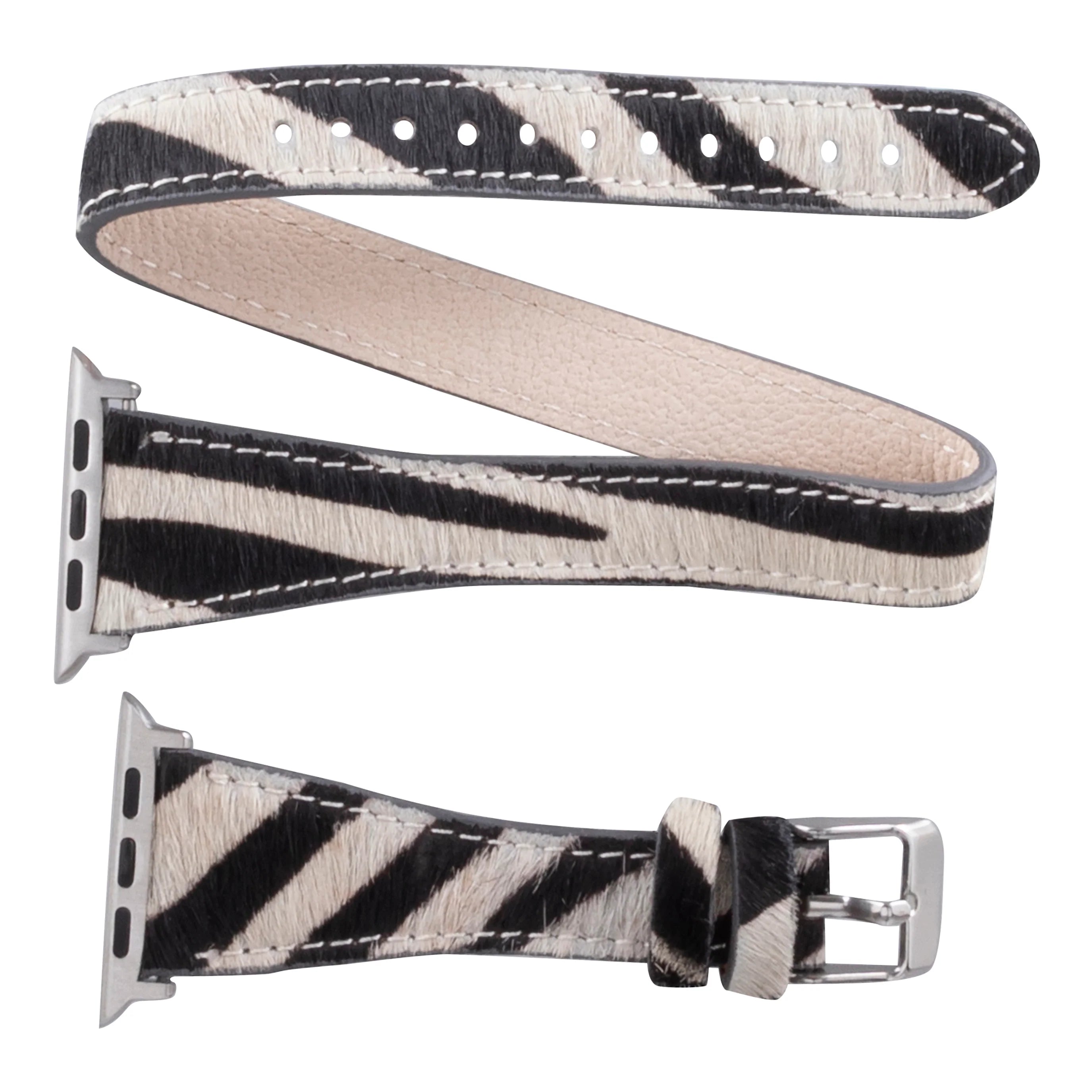 Slim Double Tour Genuine Leather Apple Watch Band