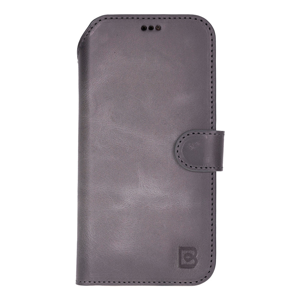 Magic iPhone 17 Pro Detachable Genuine Leather Wallet Case