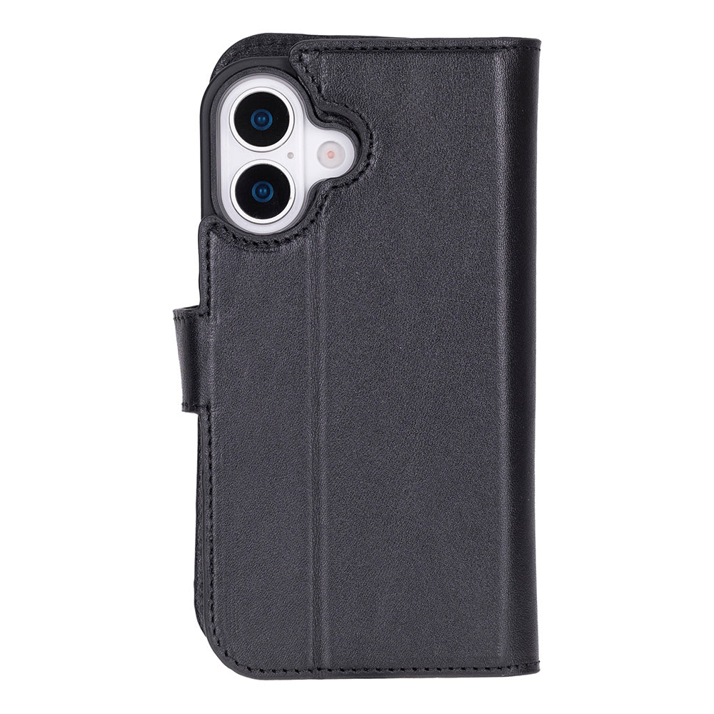 Magic iPhone 17 Detachable Genuine Leather Wallet Case