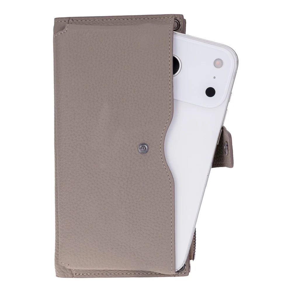 Lozan Strap Genuine Leather Crossbody Wallet