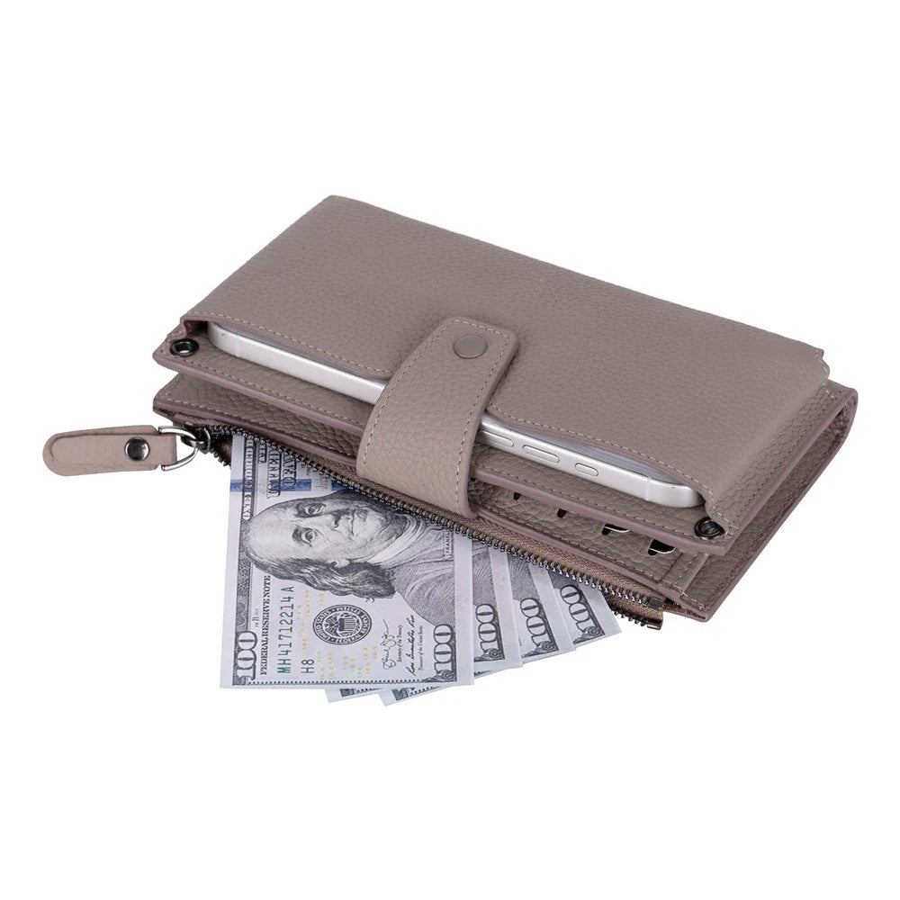 Lozan Strap Genuine Leather Crossbody Wallet