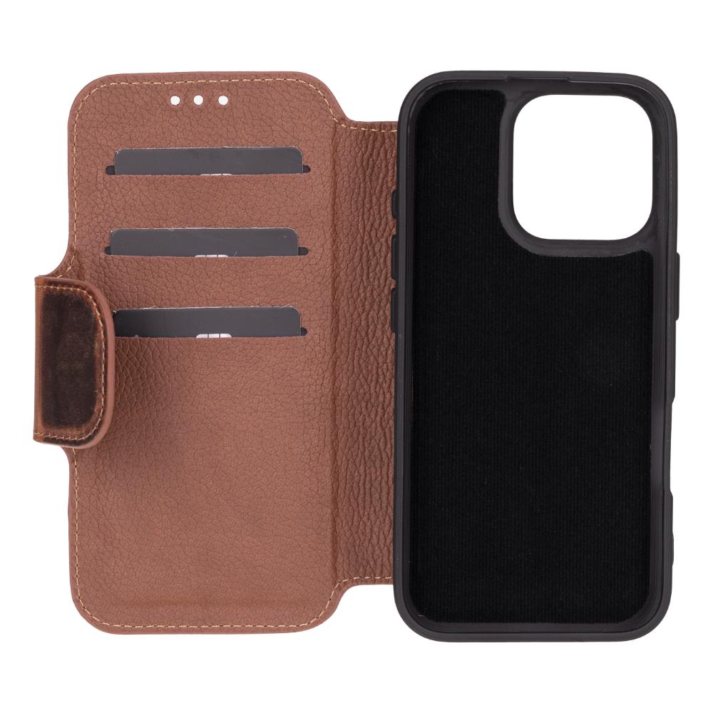 Infinix iPhone 16 Pro Max Genuine Leather Folio Case