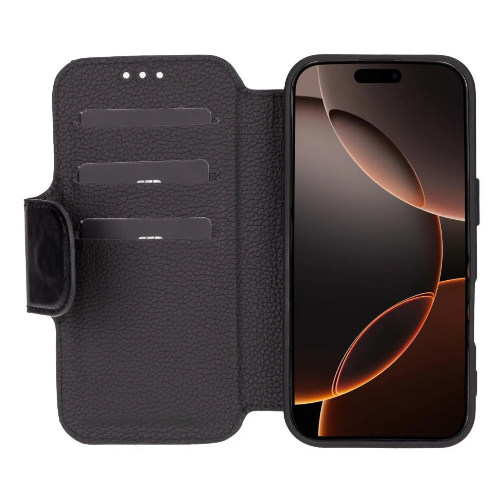 Infinix iPhone 16 Pro Max Deri Kapaklı Kılıf (Bouletta)