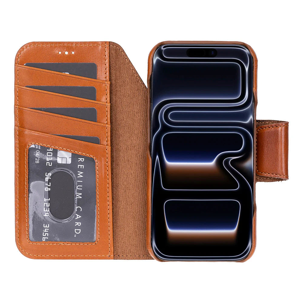 Elite Magic iPhone 17 Pro Max Detachable Leather Wallet Case