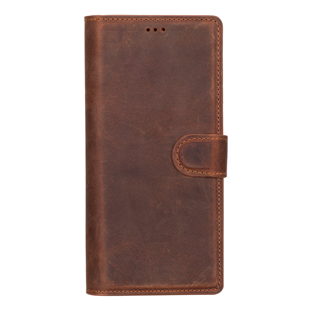 Magic Samsung Galaxy S25 Ultra Genuine Leather Detachable Wallet Case