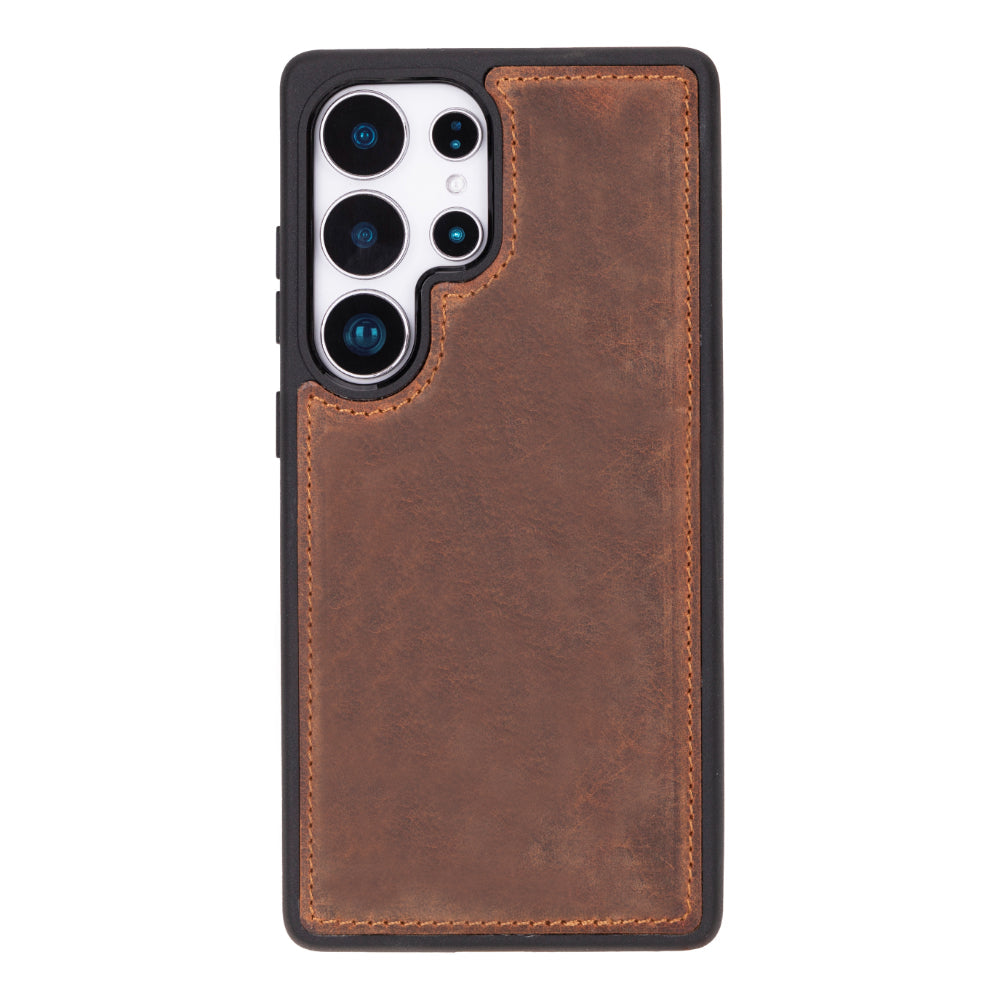 Magic Samsung Galaxy S25 Ultra Genuine Leather Detachable Wallet Case