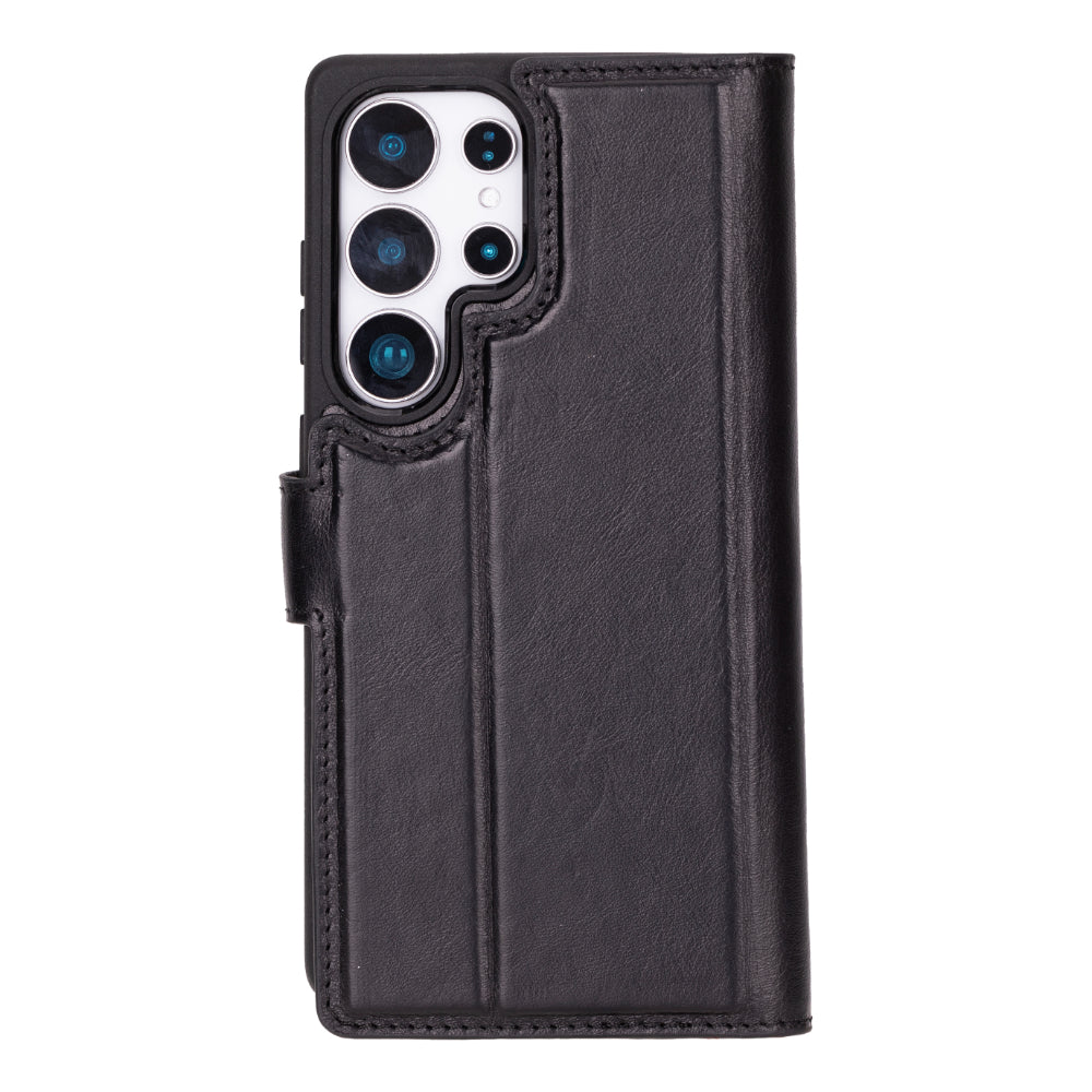 Magic Samsung Galaxy S25 Ultra Genuine Leather Detachable Wallet Case