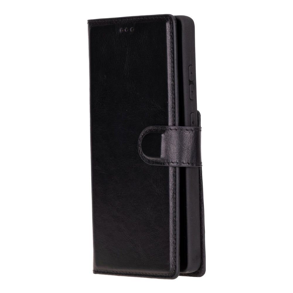 Magic Samsung Galaxy S25 Ultra Genuine Leather Detachable Wallet Case