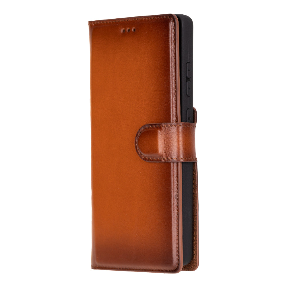 Magic Samsung Galaxy S25 Ultra Genuine Leather Detachable Wallet Case