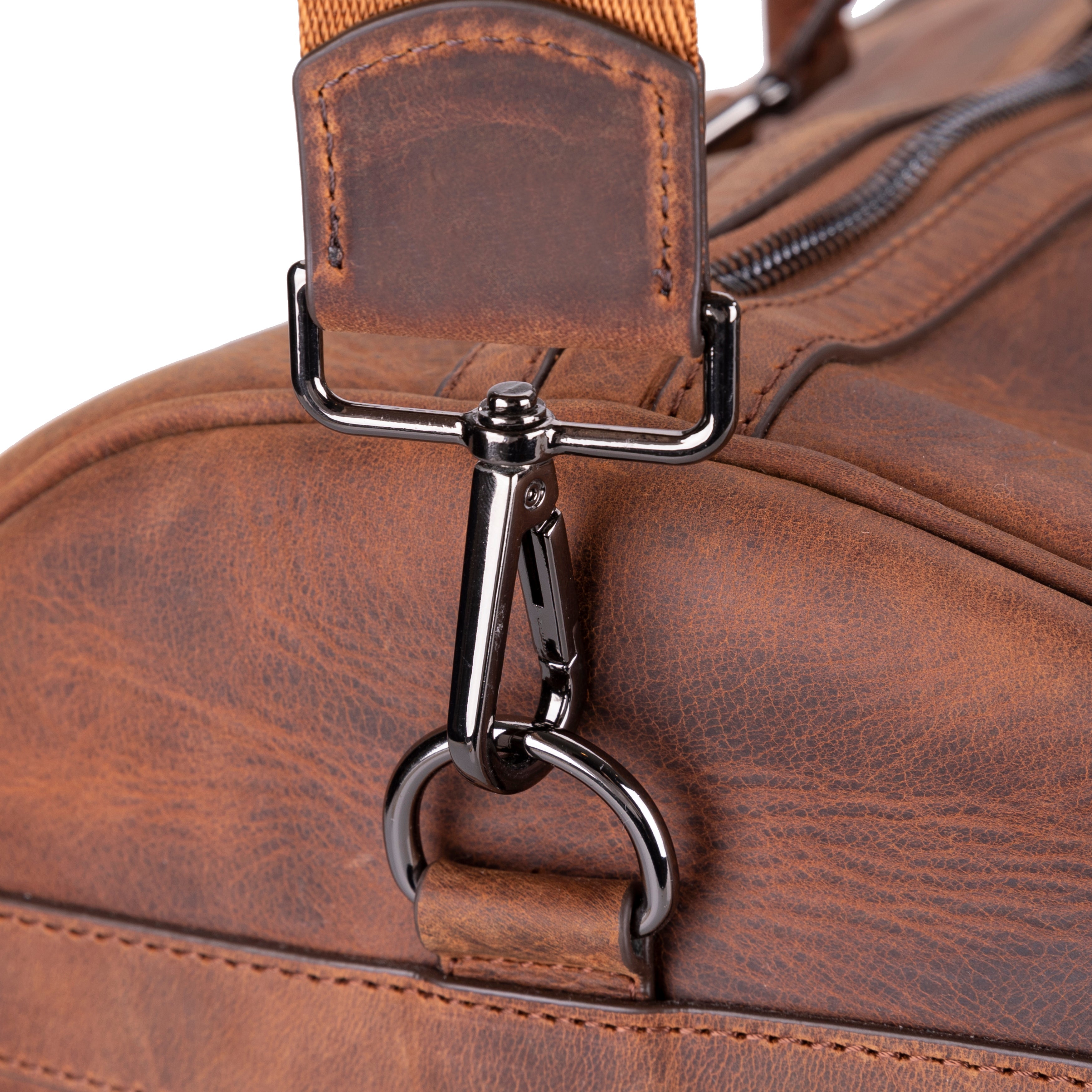 Crestiva Genuine Leather Weekend Duffle Bag