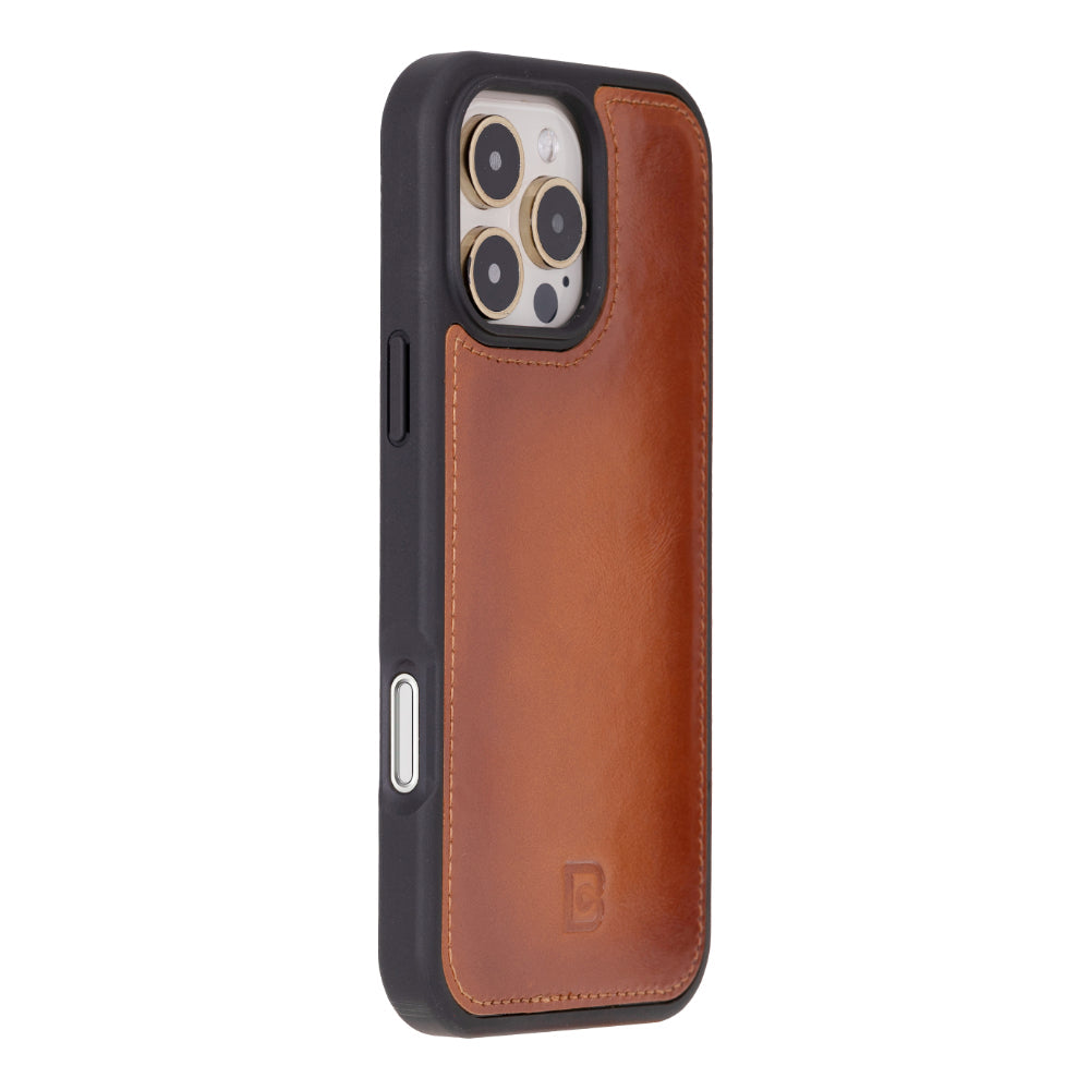 Magic iPhone 16 Pro Genuine Leather Detachable Wallet Case