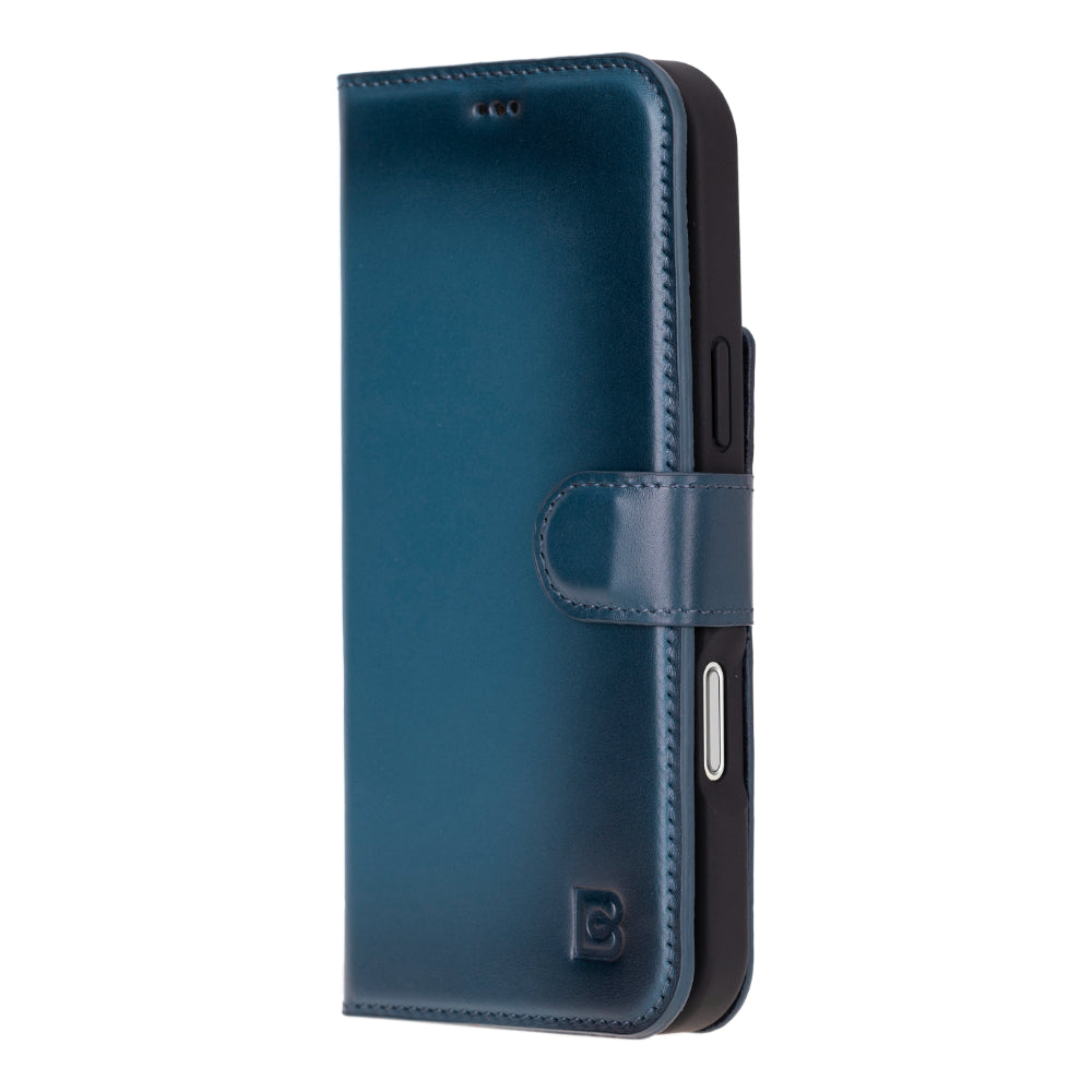 Magic iPhone 16 Pro Genuine Leather Detachable Wallet Case