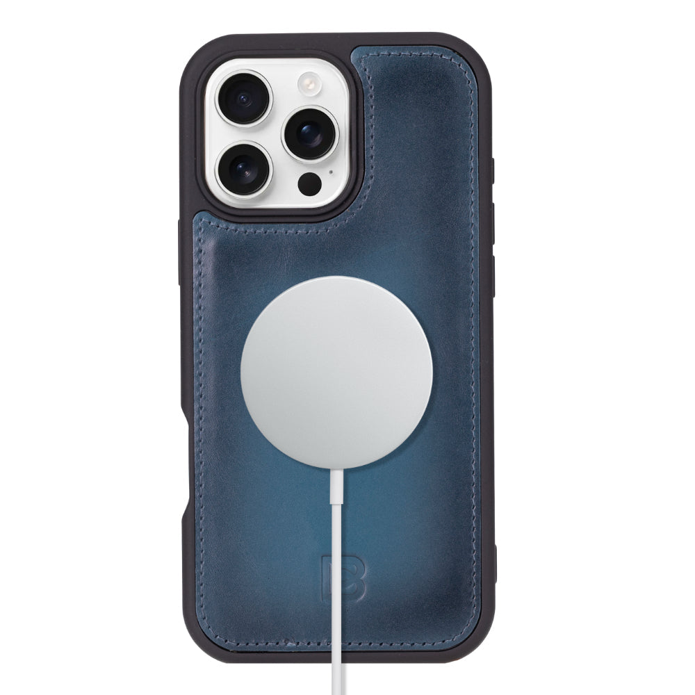 Magic iPhone 16 Pro Genuine Leather Detachable Wallet Case