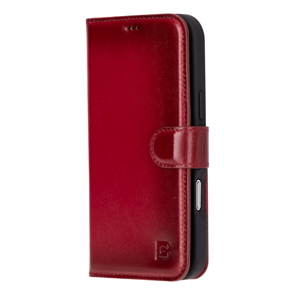 Magic iPhone 16 Pro Genuine Leather Detachable Wallet Case