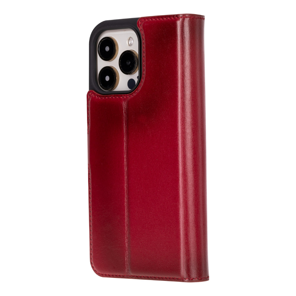 Magic iPhone 16 Pro Genuine Leather Detachable Wallet Case