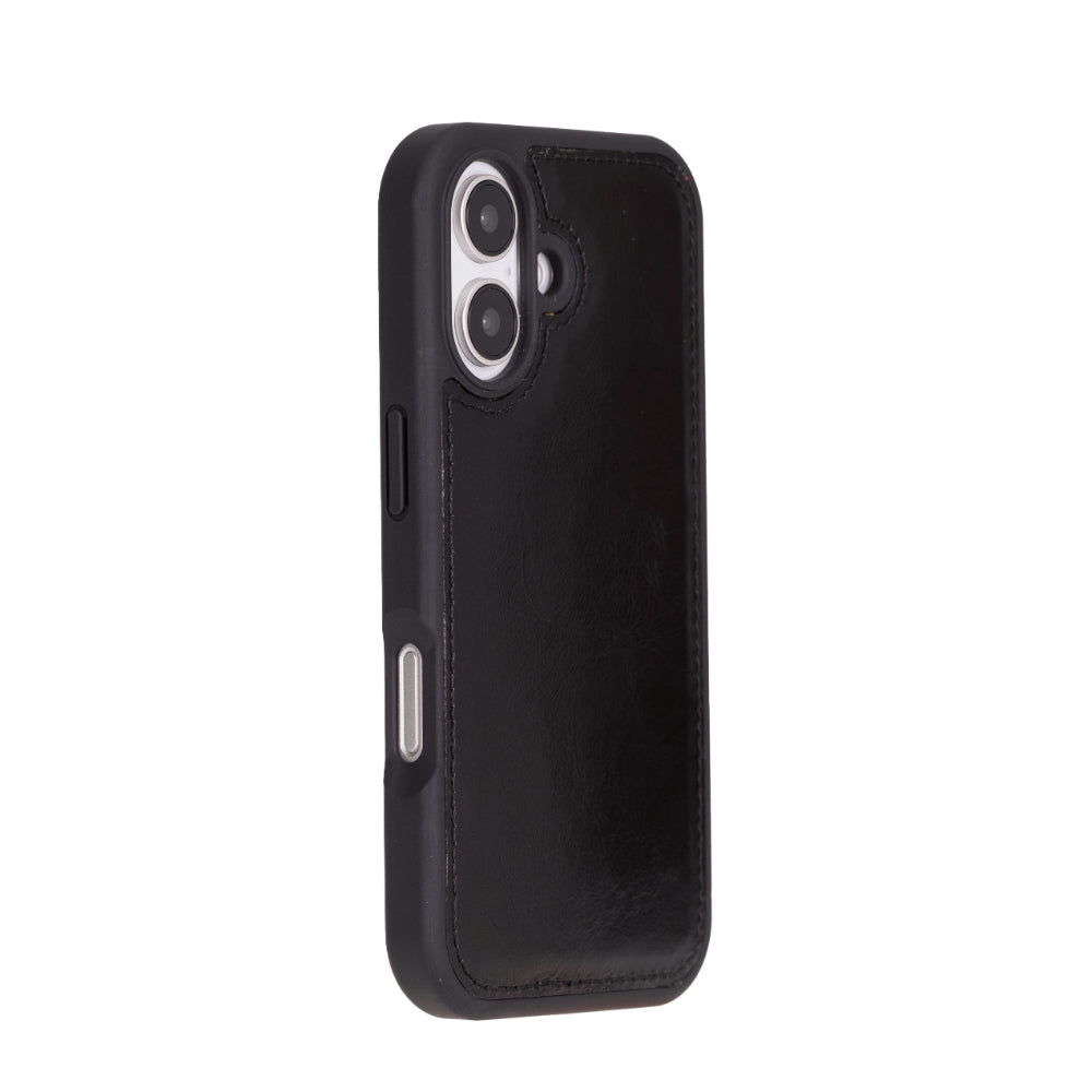 Magic iPhone 16 Plus Genuine Leather Detachable Wallet Case