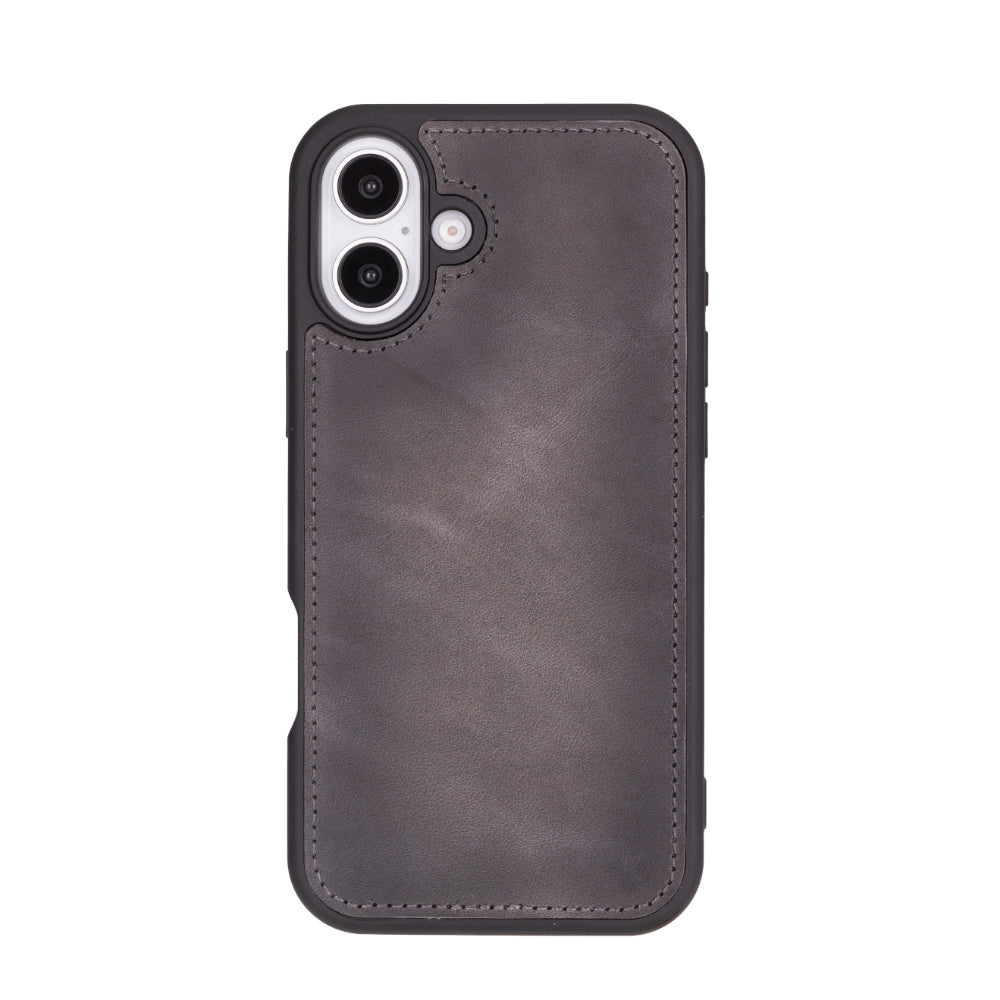 Magic iPhone 16 Plus Genuine Leather Detachable Wallet Case