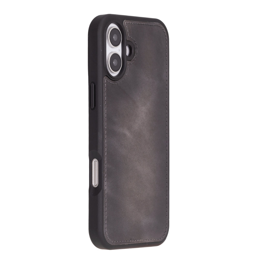 Magic iPhone 16 Plus Genuine Leather Detachable Wallet Case