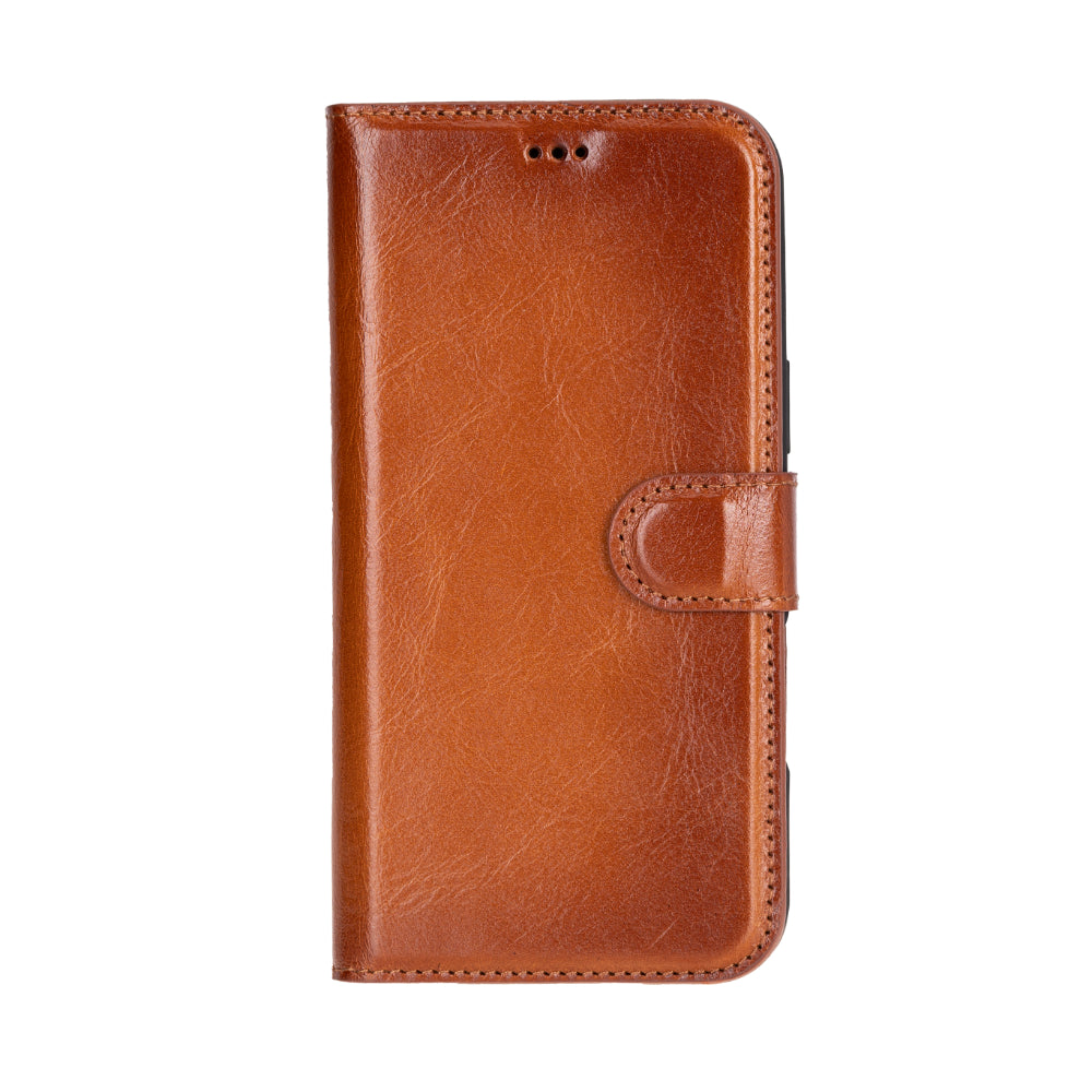 Magic iPhone 16 Plus Genuine Leather Detachable Wallet Case