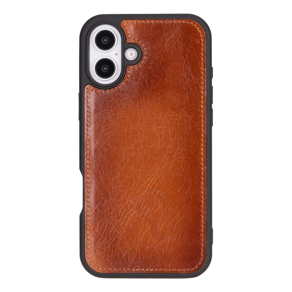 Magic iPhone 16 Plus Genuine Leather Detachable Wallet Case