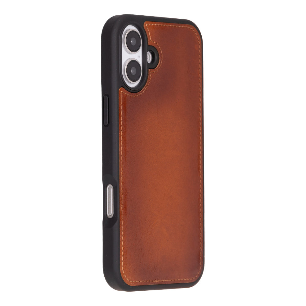 Magic iPhone 16 Plus Genuine Leather Detachable Wallet Case