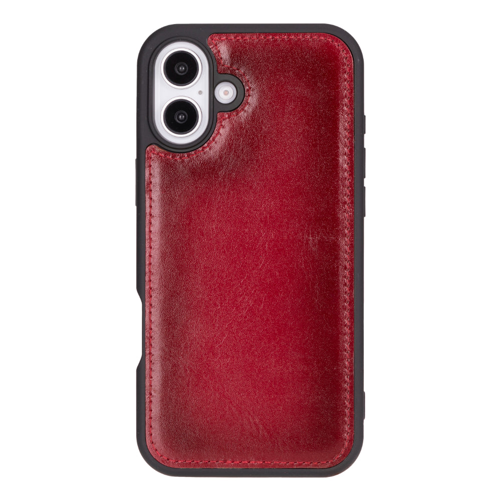 Magic iPhone 16 Plus Genuine Leather Detachable Wallet Case