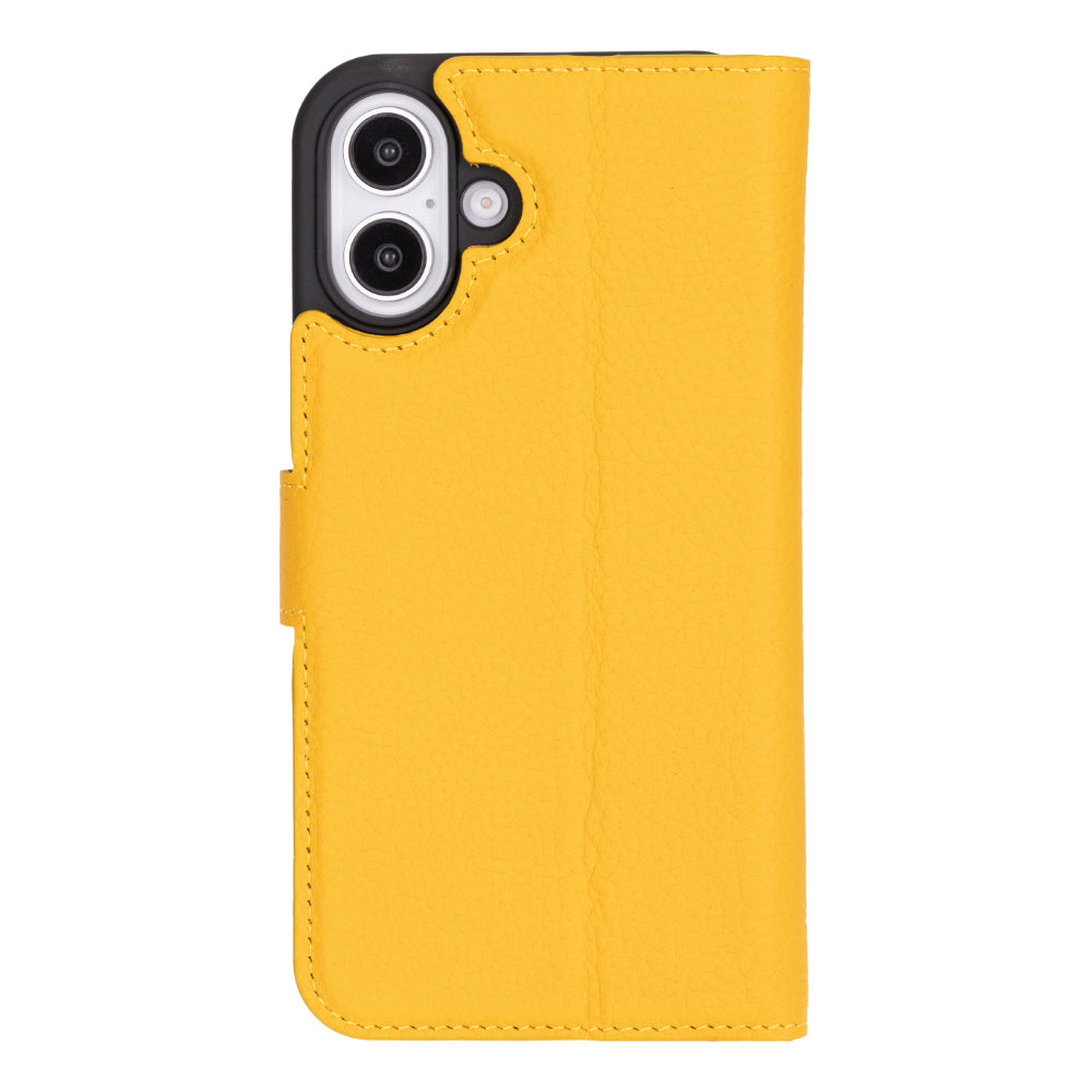 Magic iPhone 16 Plus Genuine Leather Detachable Wallet Case