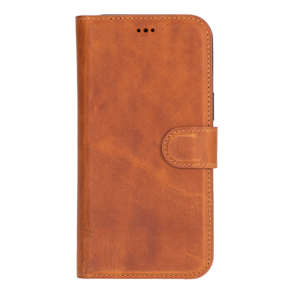 Magic iPhone 16 Plus Genuine Leather Detachable Wallet Case
