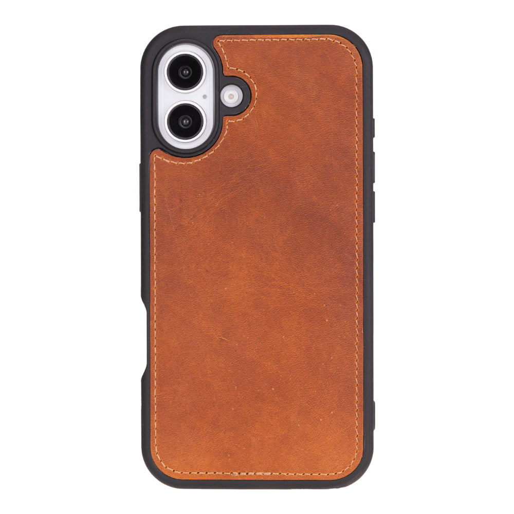 Magic iPhone 16 Plus Genuine Leather Detachable Wallet Case