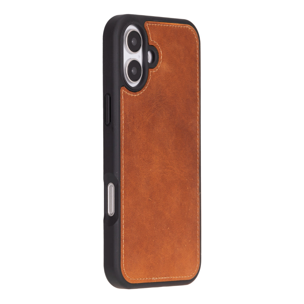 Magic iPhone 16 Plus Genuine Leather Detachable Wallet Case