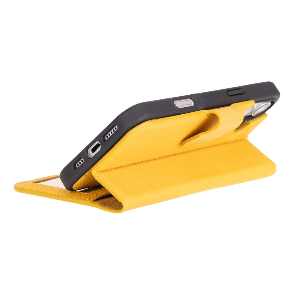 Magic iPhone 16 Plus Genuine Leather Detachable Wallet Case