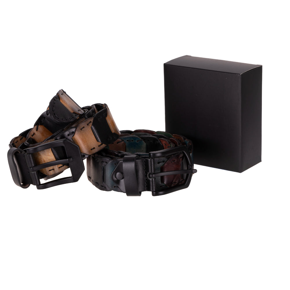 Eclipso Braided Genuine Leather Men's Belt