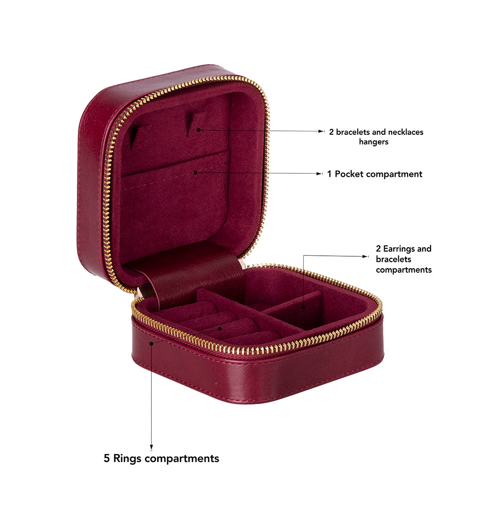 Amanda Genuine Leather Jewelry Box