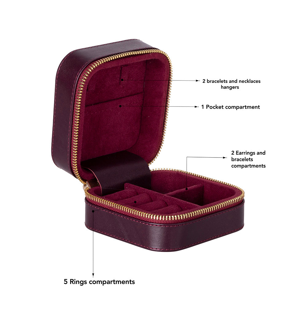 Amanda Genuine Leather Jewelry Box