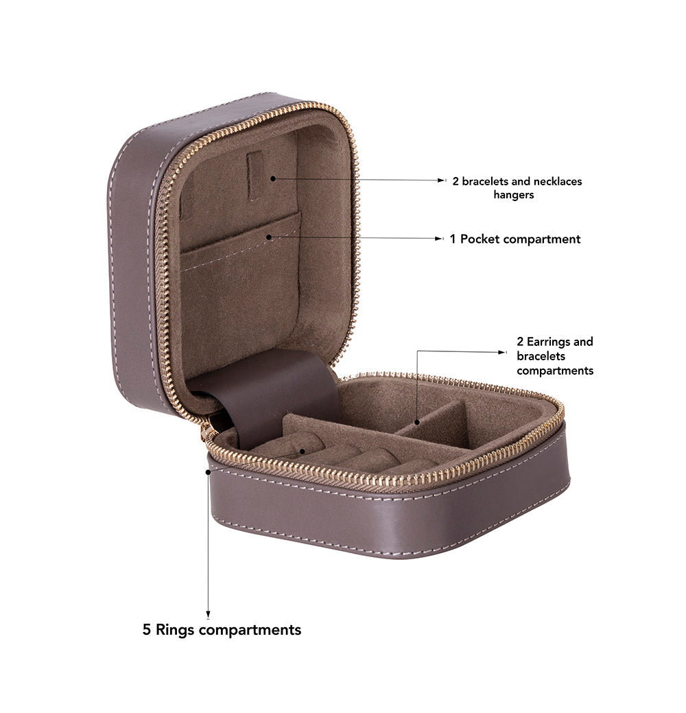 Amanda Genuine Leather Jewelry Box