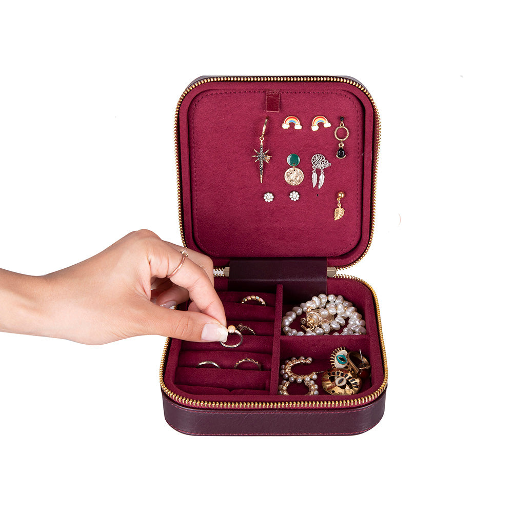 Amanda Genuine Leather Jewelry Box