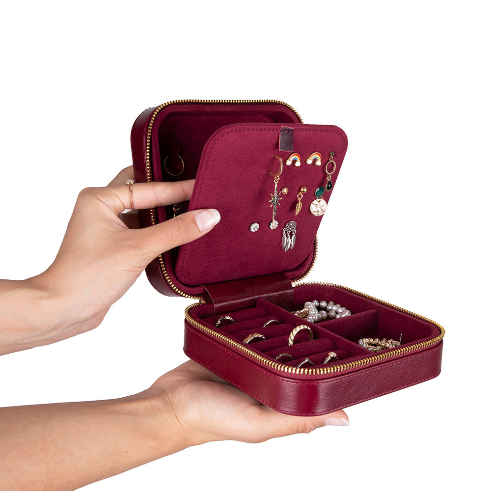 Amanda Genuine Leather Jewelry Box