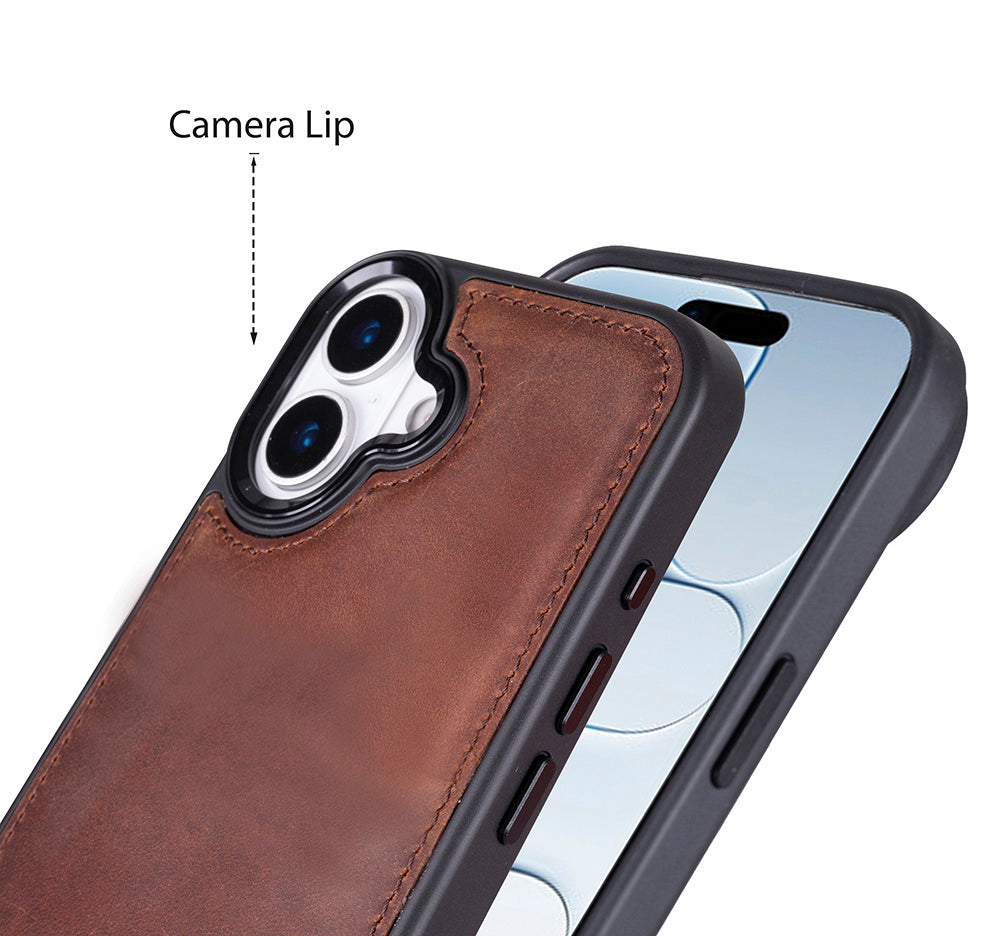Magic iPhone 17 Detachable Genuine Leather Wallet Case