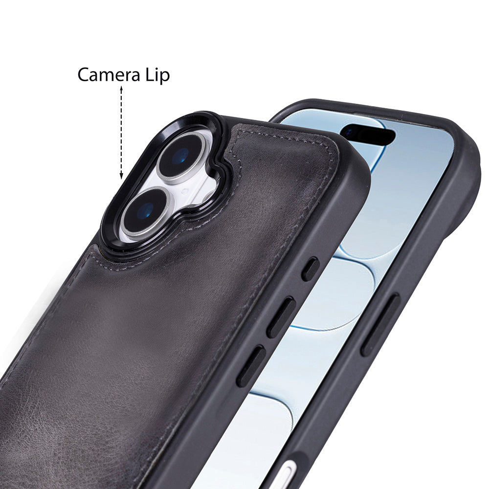Magic iPhone 17 Detachable Genuine Leather Wallet Case