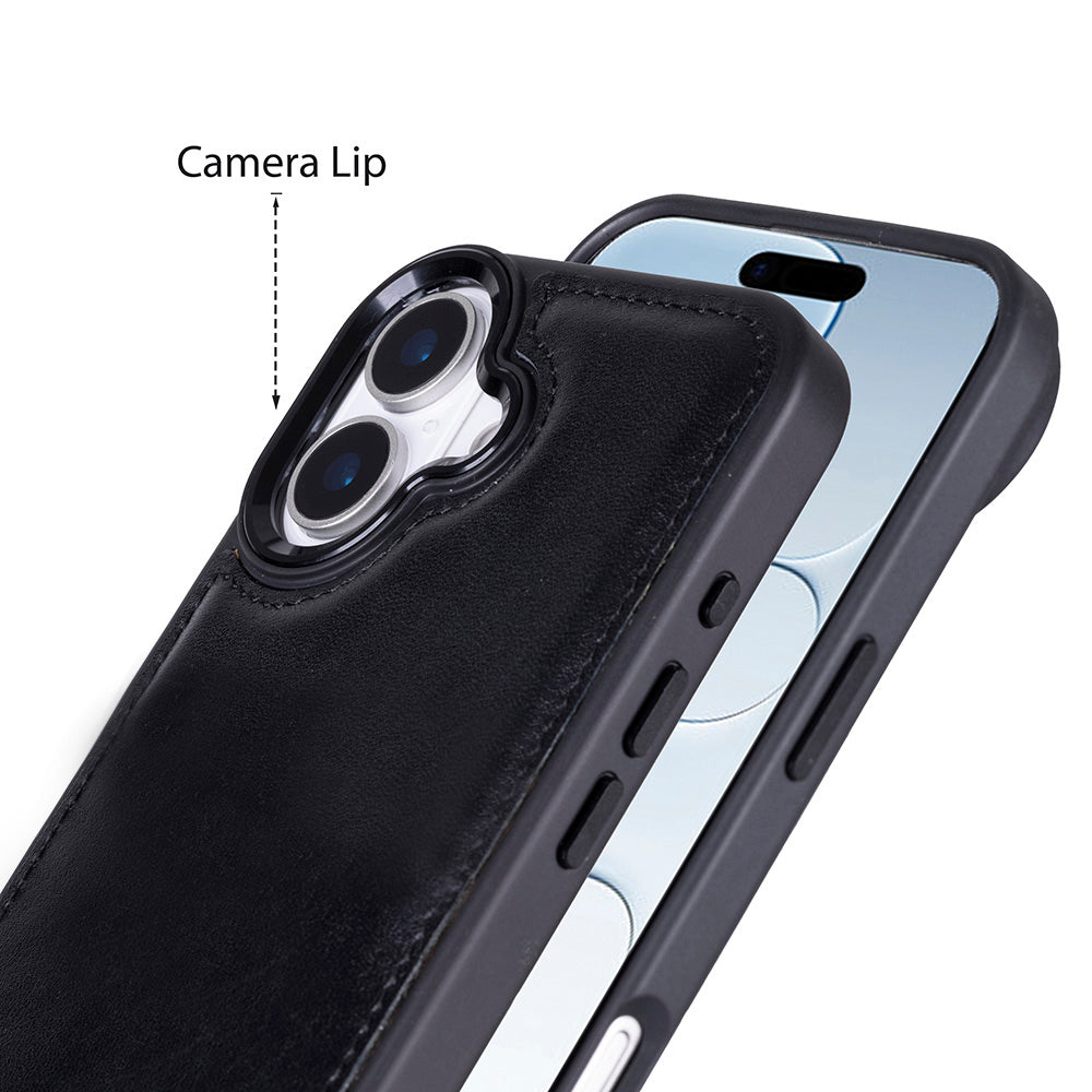 Magic iPhone 17 Detachable Genuine Leather Wallet Case